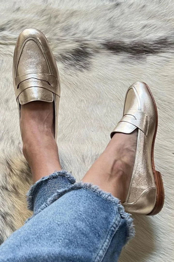 Danielle | Patchwork Slip-On Loafers