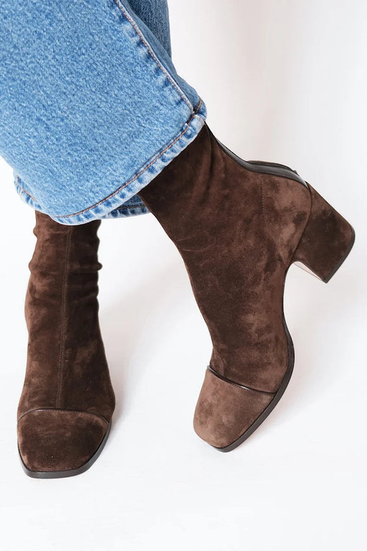 Naia | Square Toe Heeled Boots