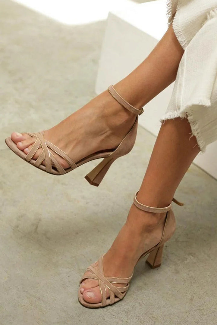 Heather | Chic Strappy Mid-Heel Sandals