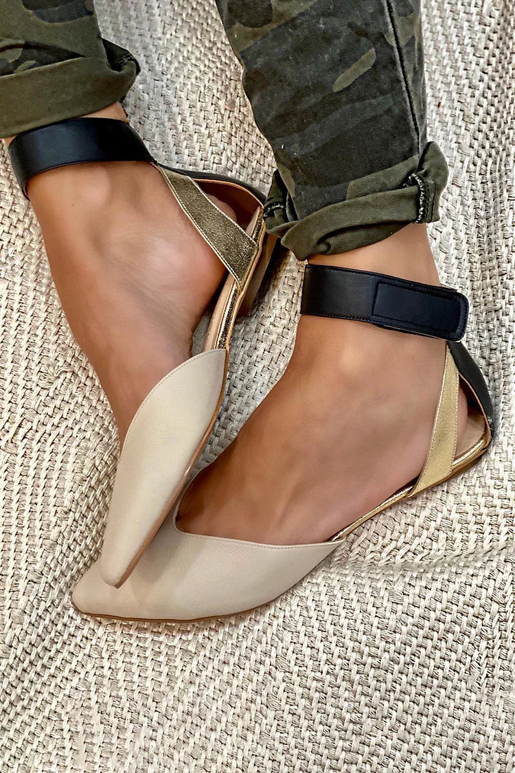 Lydia | Contemporary Two-Tone Flat Shoes