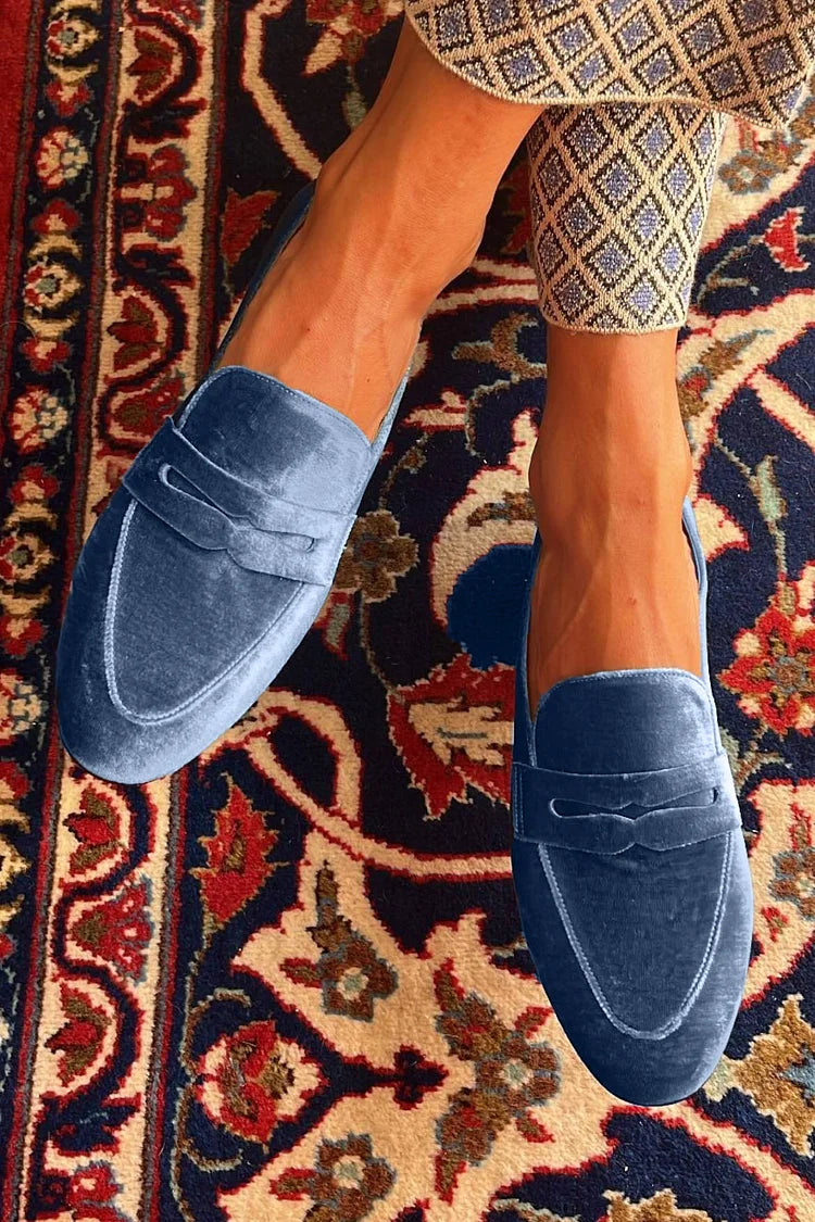Brenda Velvet Slip-On Loafers