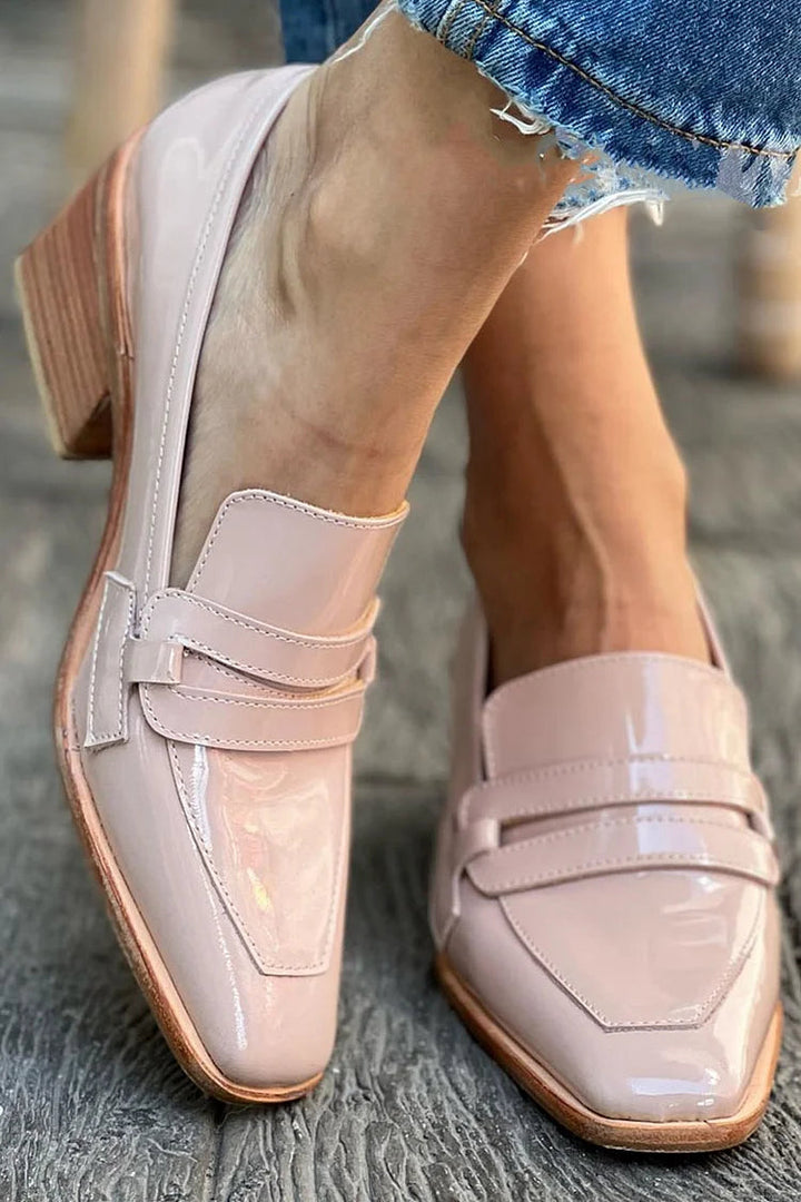 Miranda Pink Slip-On Loafers