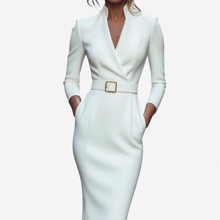 Zahira | Elegant Belted Dress