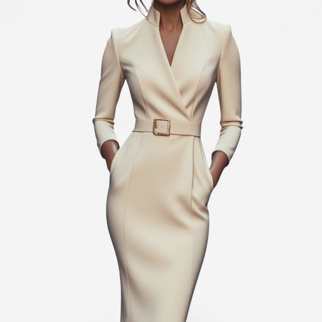 Zahira | Elegant Belted Dress