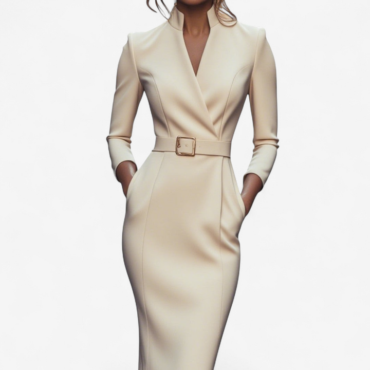 Zahira | Elegant Belted Dress
