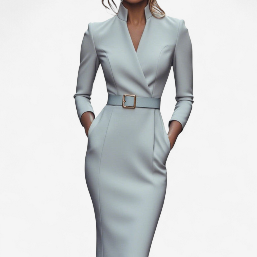 Zahira | Elegant Belted Dress