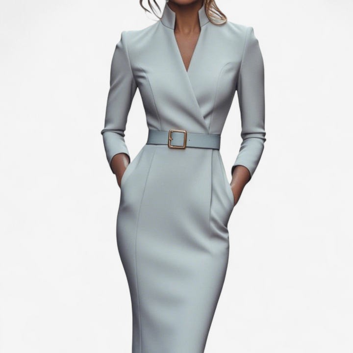 Zahira | Elegant Belted Dress