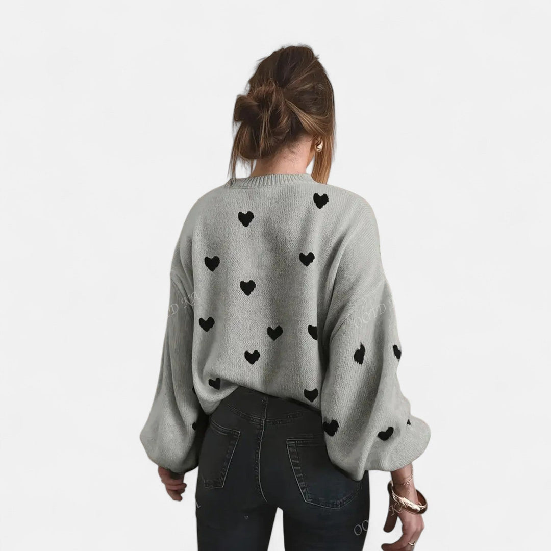 Hearts Knit Wool Sweater by Isla