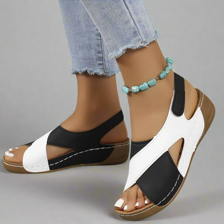 Remi | Color-Blocked Slingback Sandals
