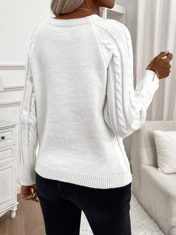Amalie | Classic Sweater with Decorative Button Details