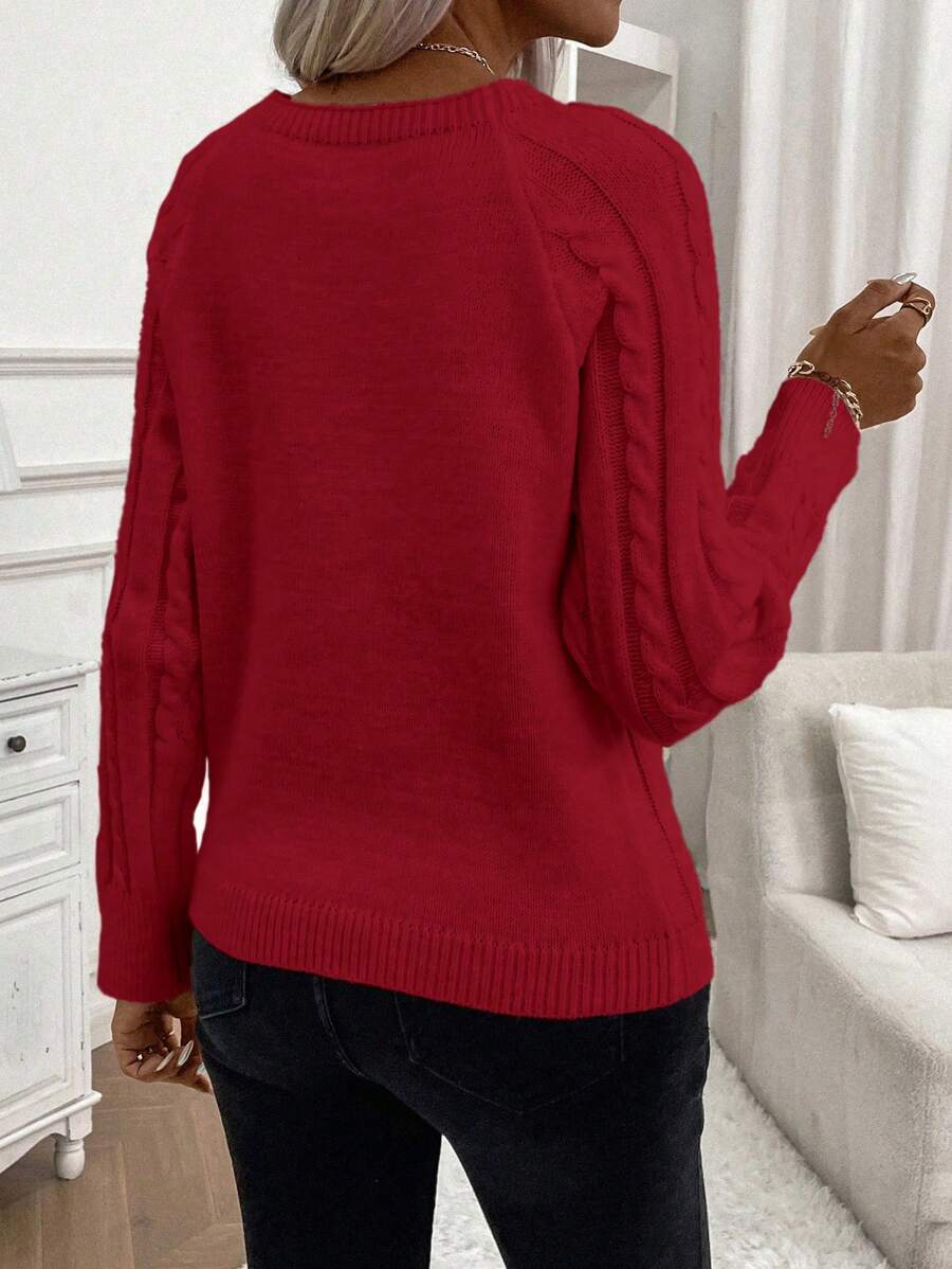 Amalie | Classic Sweater with Decorative Button Details