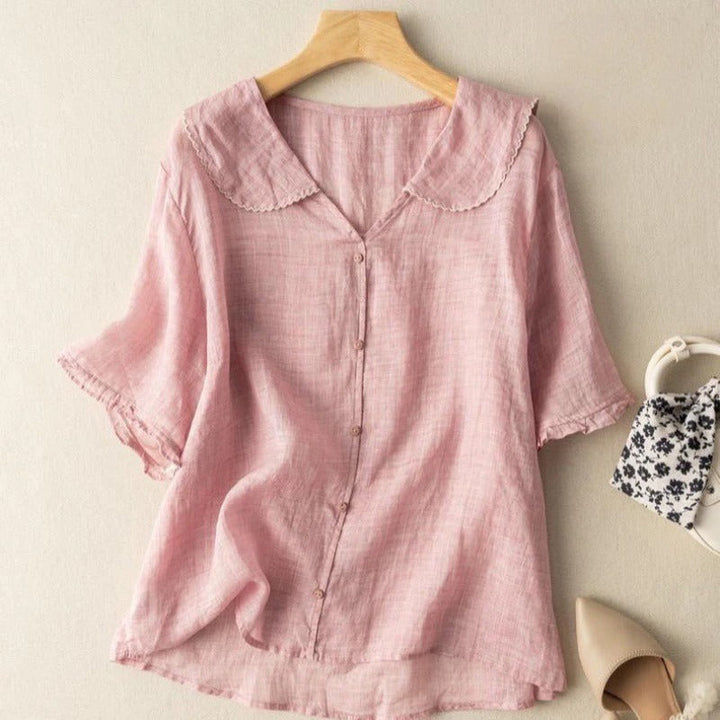 Emilia | Blouse with Embroidered Collar