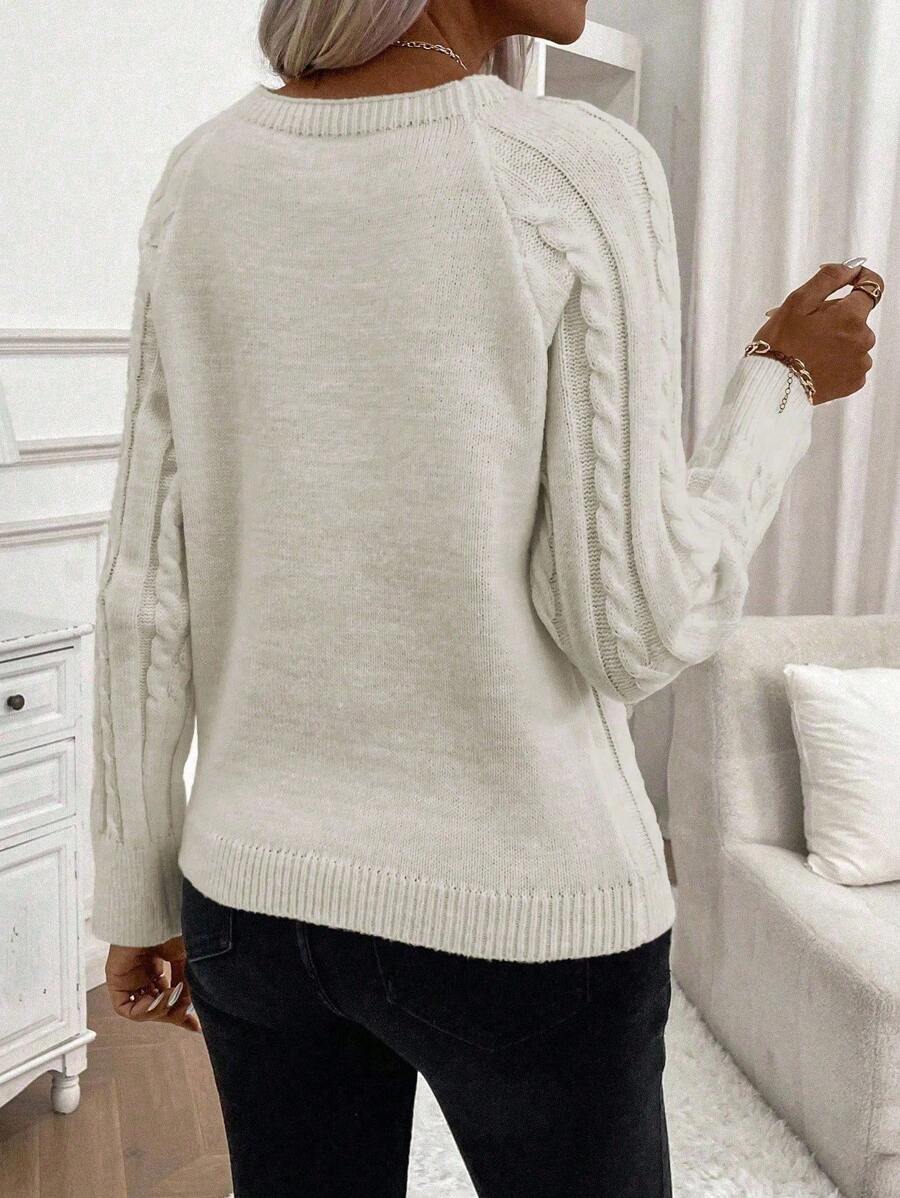 Amalie | Classic Sweater with Decorative Button Details