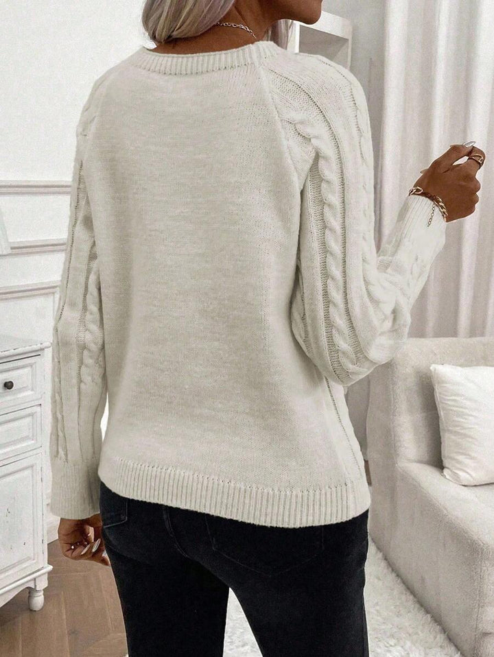 Amalie | Classic Sweater with Decorative Button Details