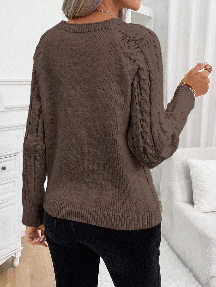Amalie | Classic Sweater with Decorative Button Details