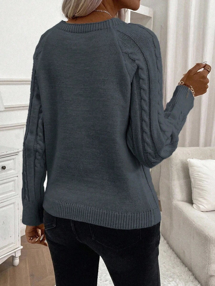 Amalie | Classic Sweater with Decorative Button Details