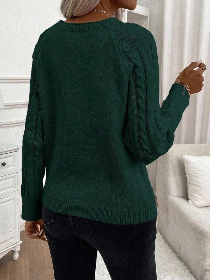 Amalie | Classic Sweater with Decorative Button Details
