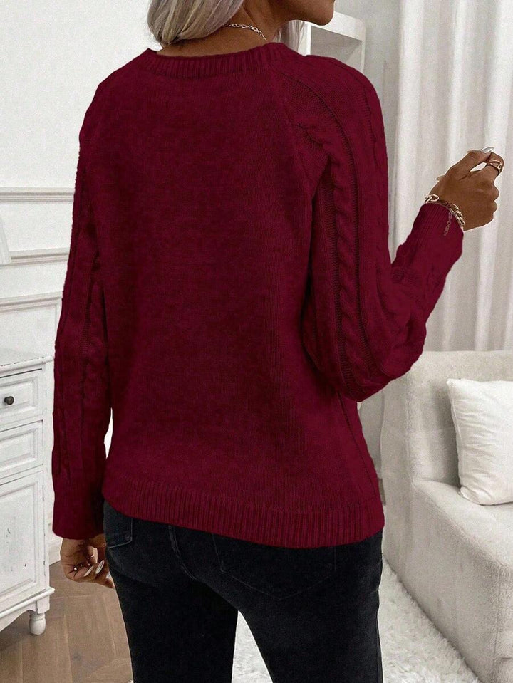 Amalie | Classic Sweater with Decorative Button Details