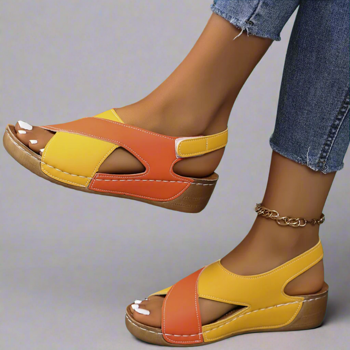 Remi | Color-Blocked Slingback Sandals