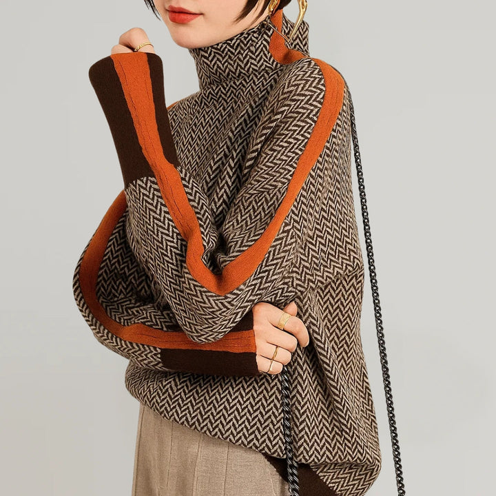 Martina | Cozy High Neck Knit Sweater