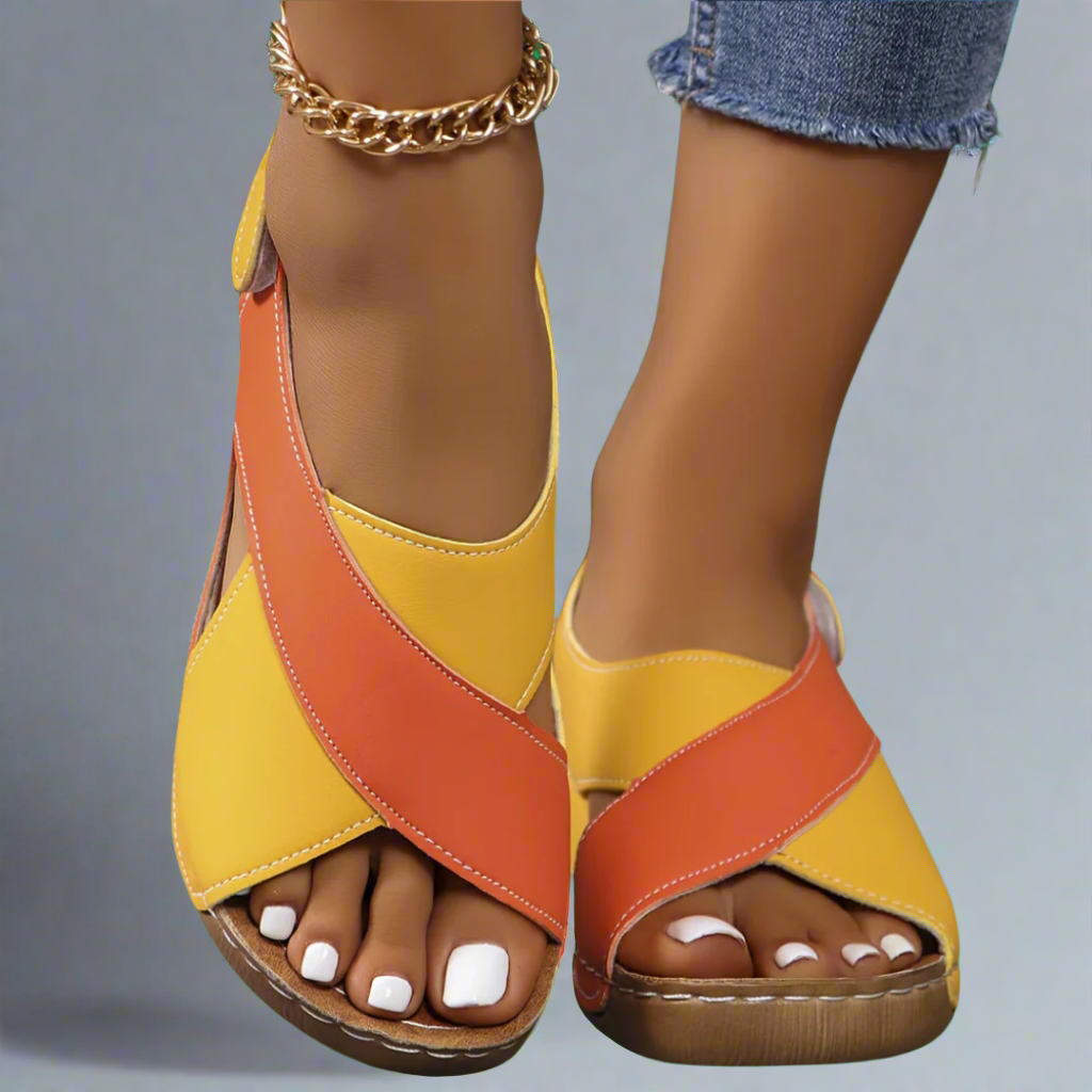 Remi | Color-Blocked Slingback Sandals