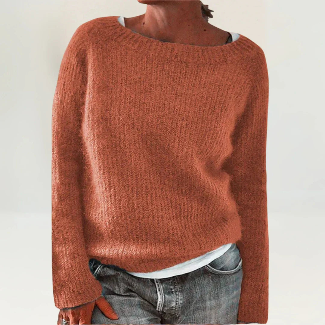 Megan | Warm Orange Cozy Sweater