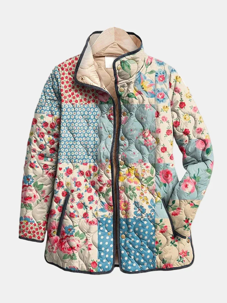 Liora | Delightful Floral Quilted Coat