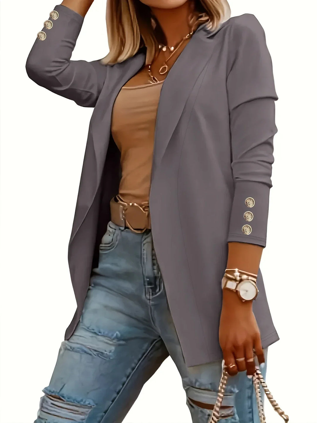 Emma | Chic Open Front Jacket