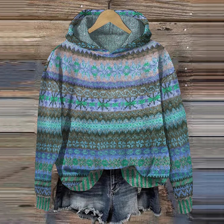 Lina™ - Comfortable Ethnic Knit Sweater