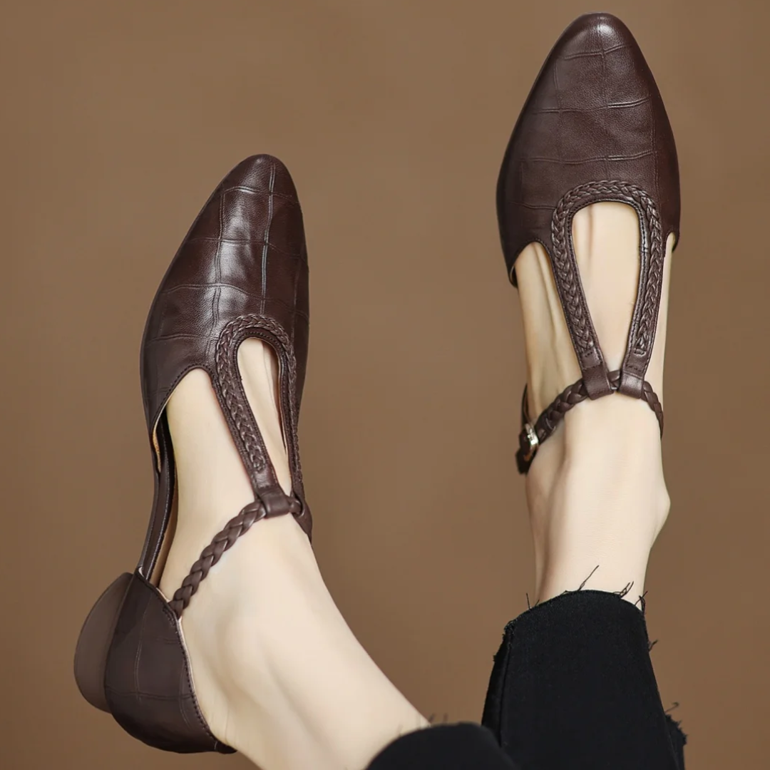 Annie Kepa Leather Mary Jane Shoes
