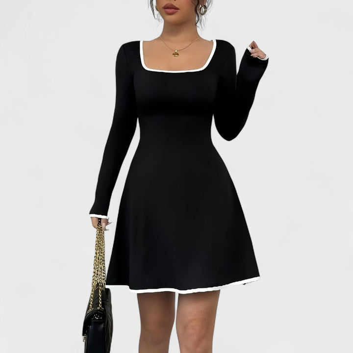Antonia - Elegant Flared Long Sleeve Dress