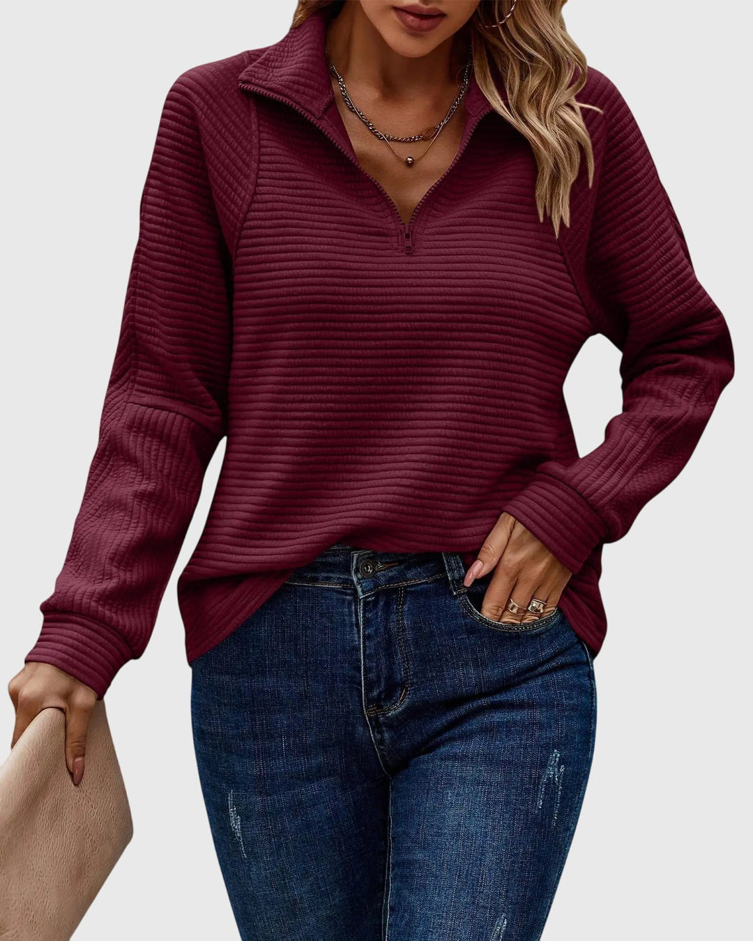 Abigail™ | Chic Zippered Sweater