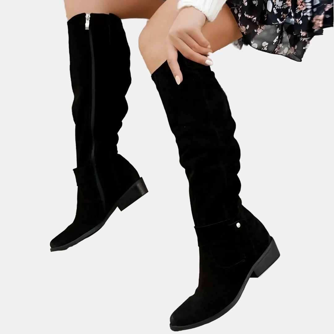 Gissy | Suede Low-Heeled Boots