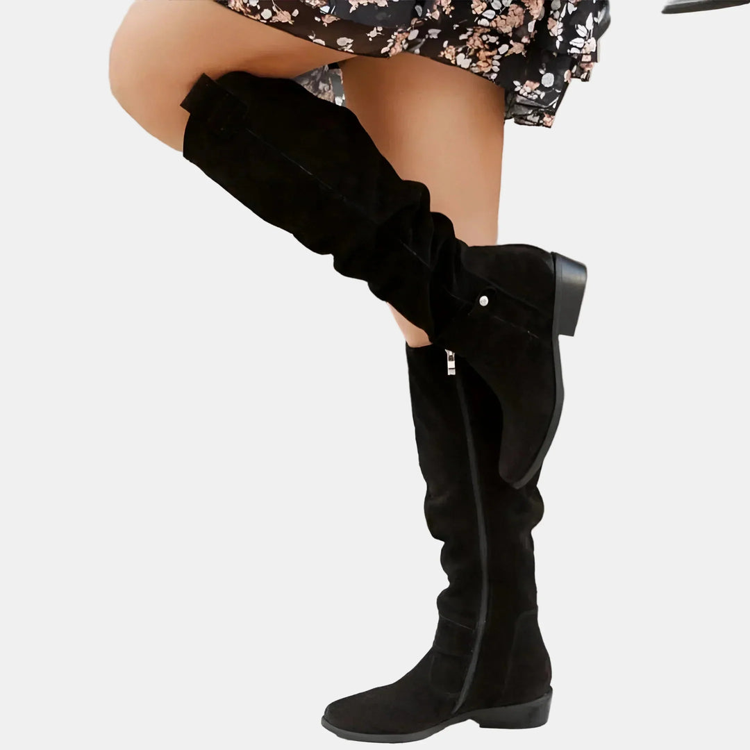 Gissy | Suede Low-Heeled Boots