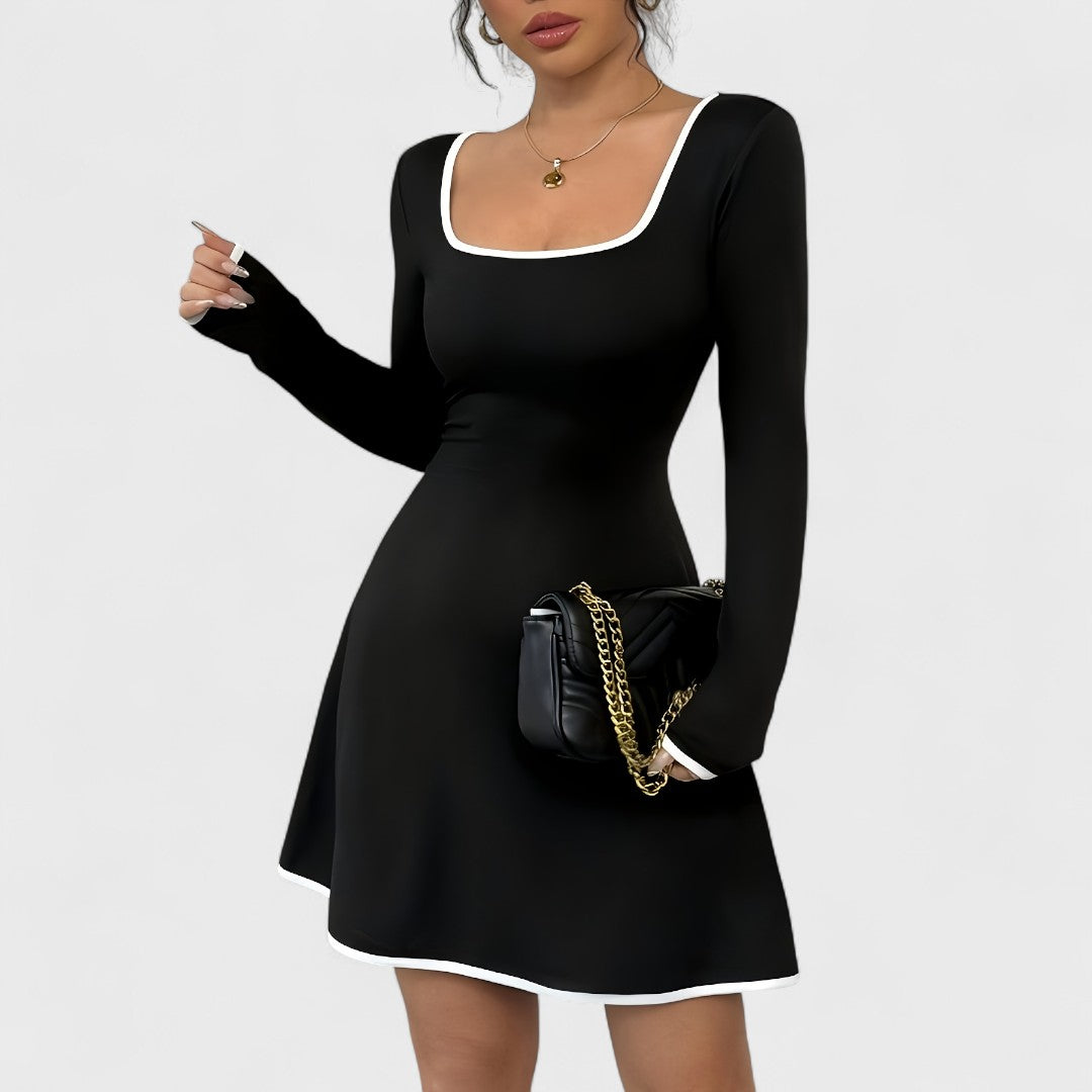 Antonia - Elegant Flared Long Sleeve Dress