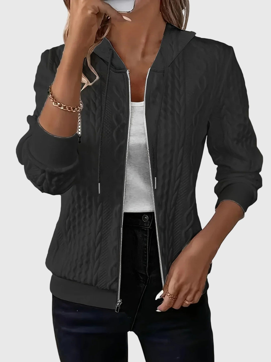 Jenna Zippered Hoodie
