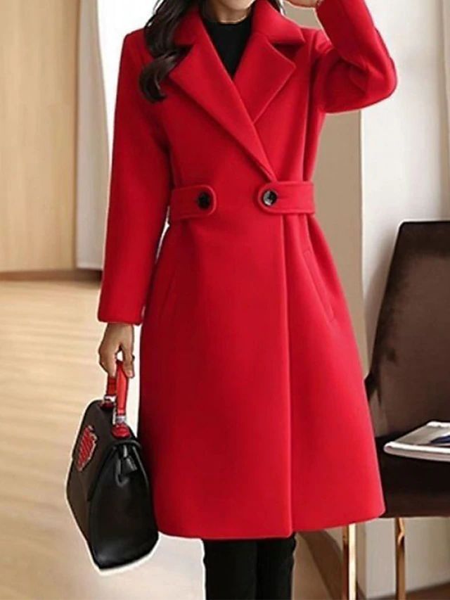 Tessa | Elegant Tailored Belted Silhouette Overcoat