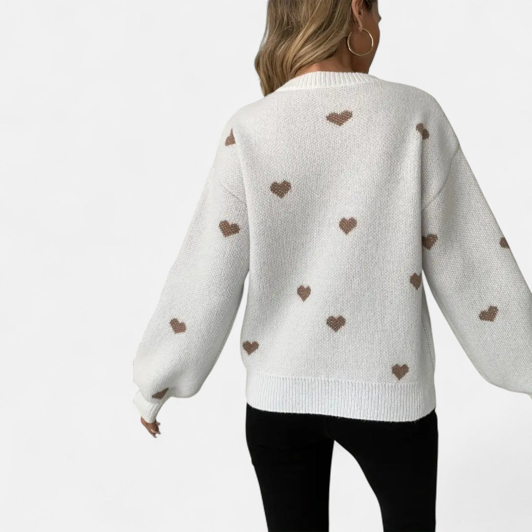 Hearts Knit Wool Sweater by Isla