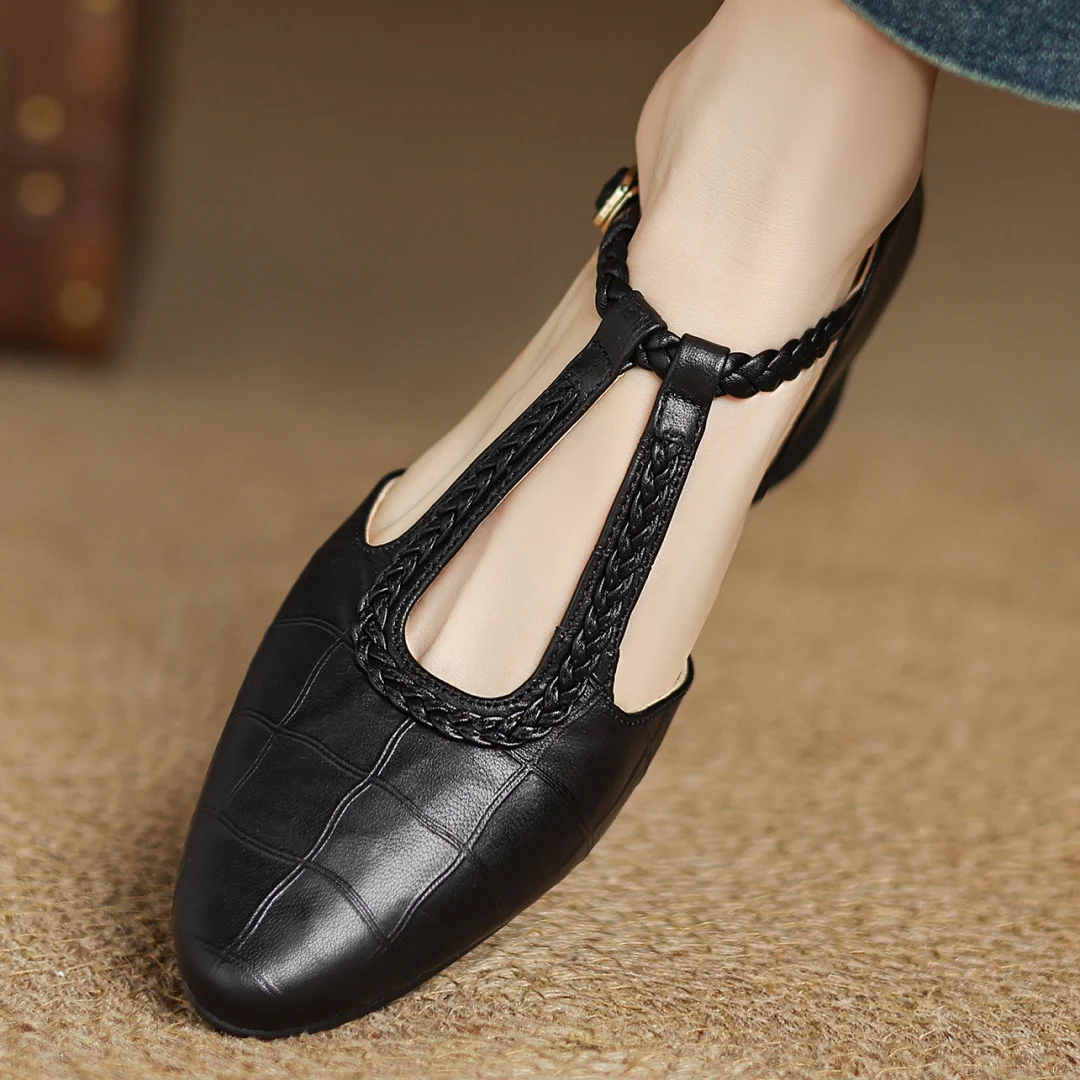 Annie Kepa Leather Mary Jane Shoes