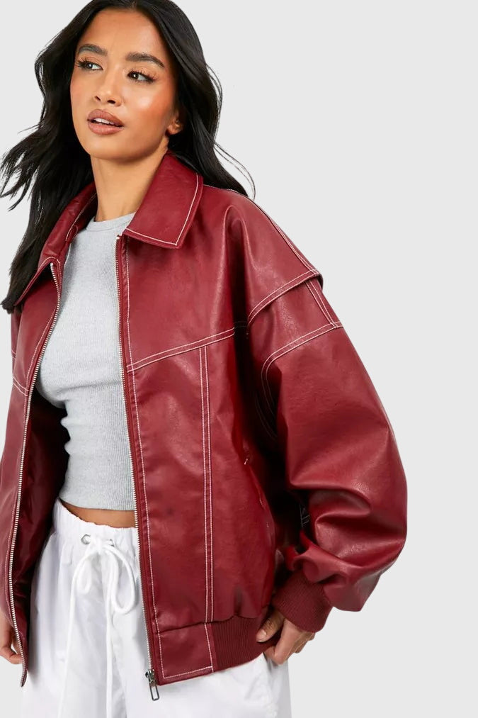 Faye - Extra-Large Leather Jacket