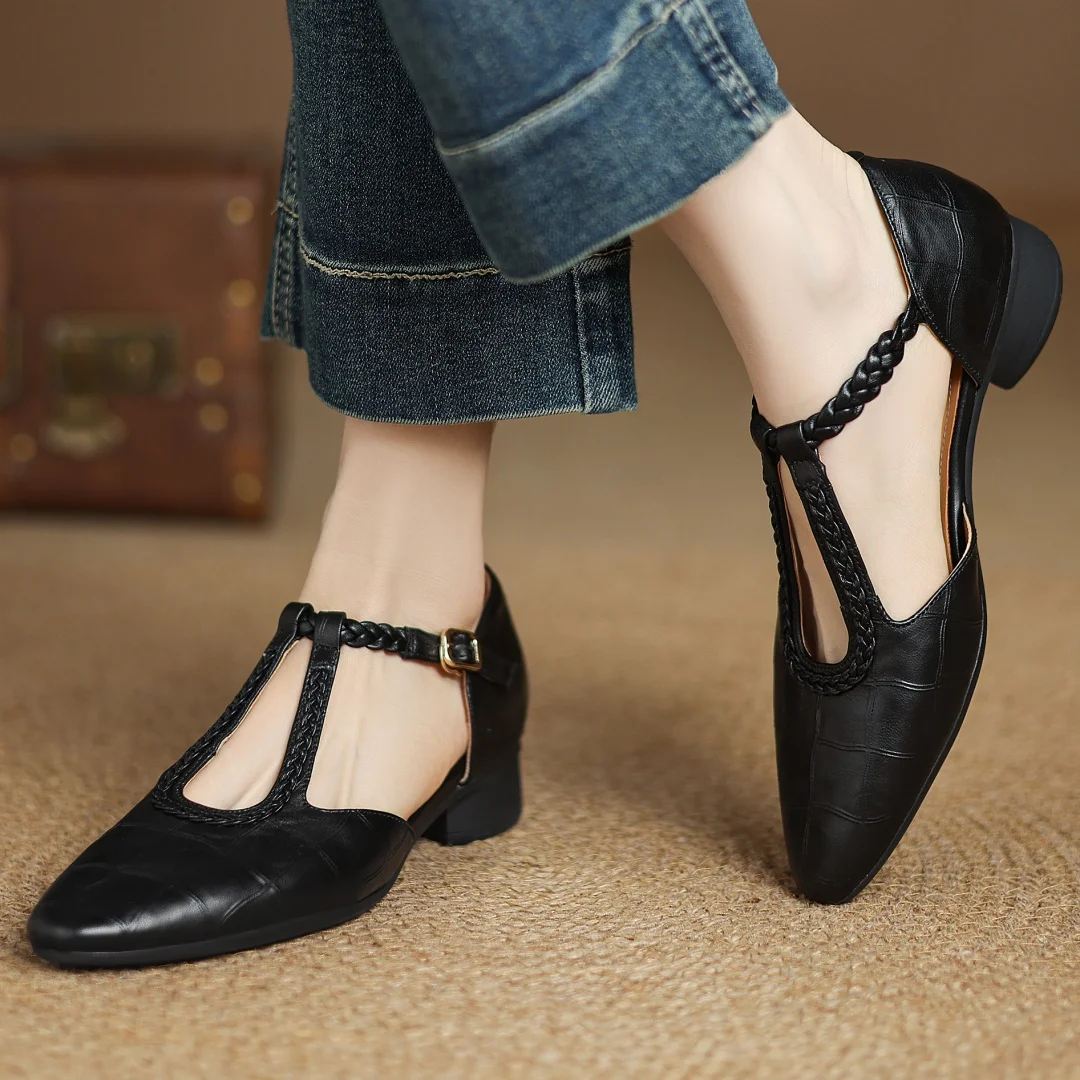 Annie Kepa Leather Mary Jane Shoes