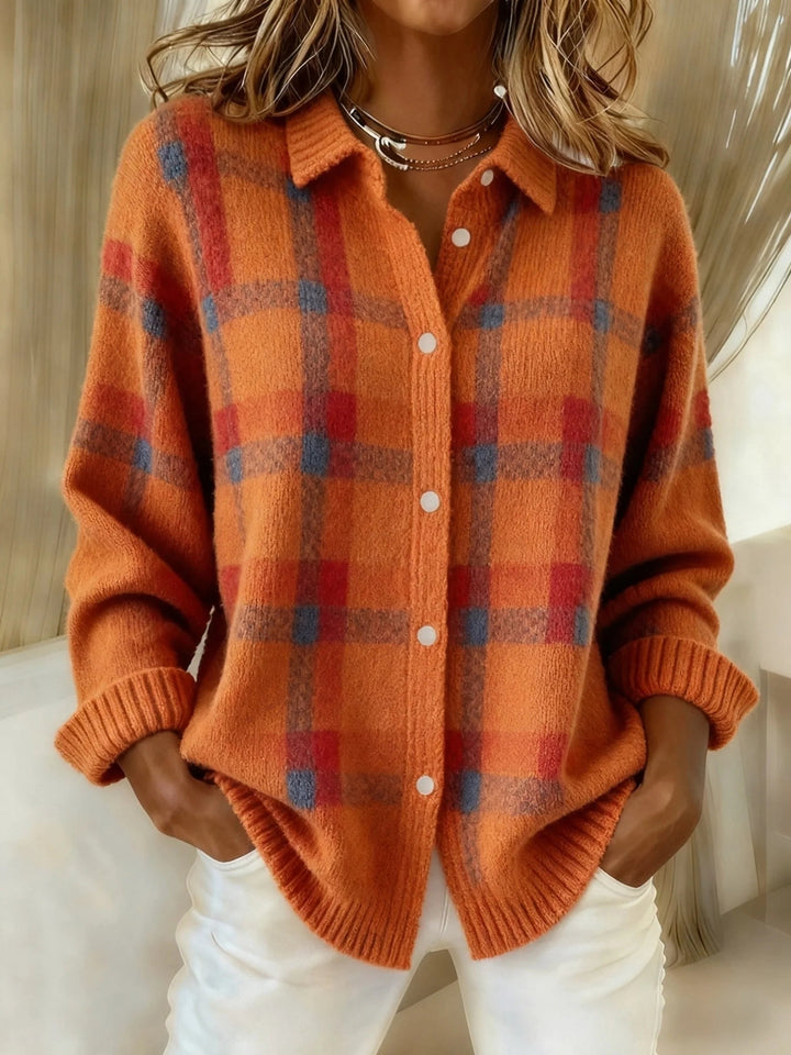 Cait | Vibrant Soft Button-Up Sweater