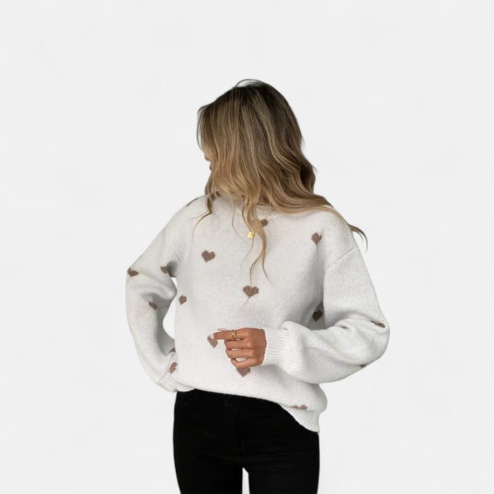 Hearts Knit Wool Sweater by Isla
