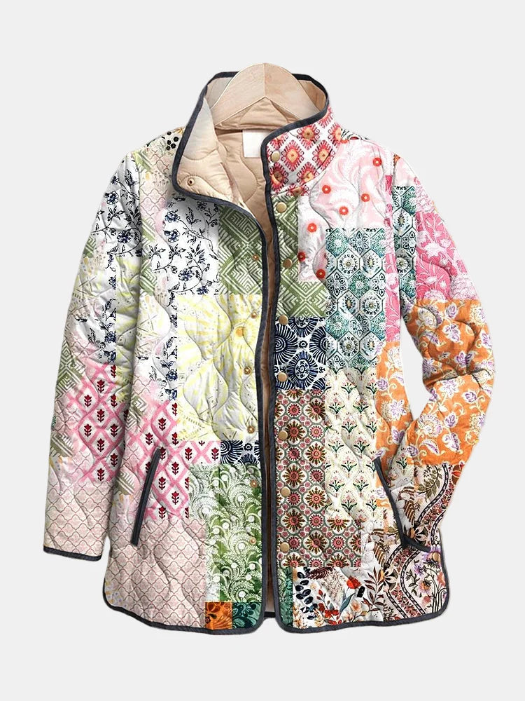 Suri | Quilted Jacket with Casual Floral Print