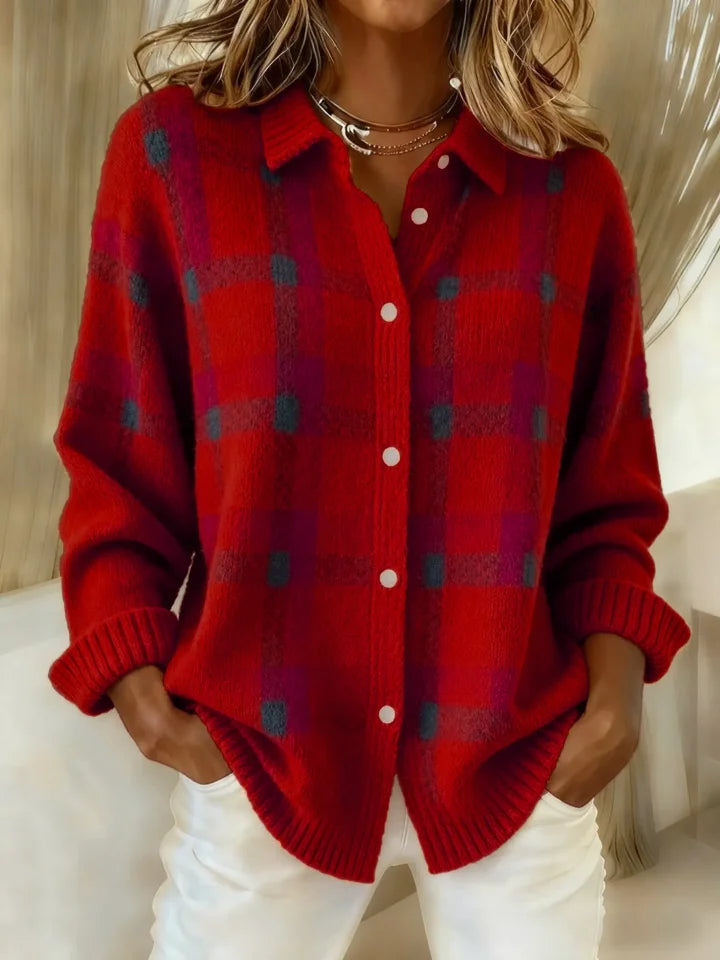 Cait | Vibrant Soft Button-Up Sweater
