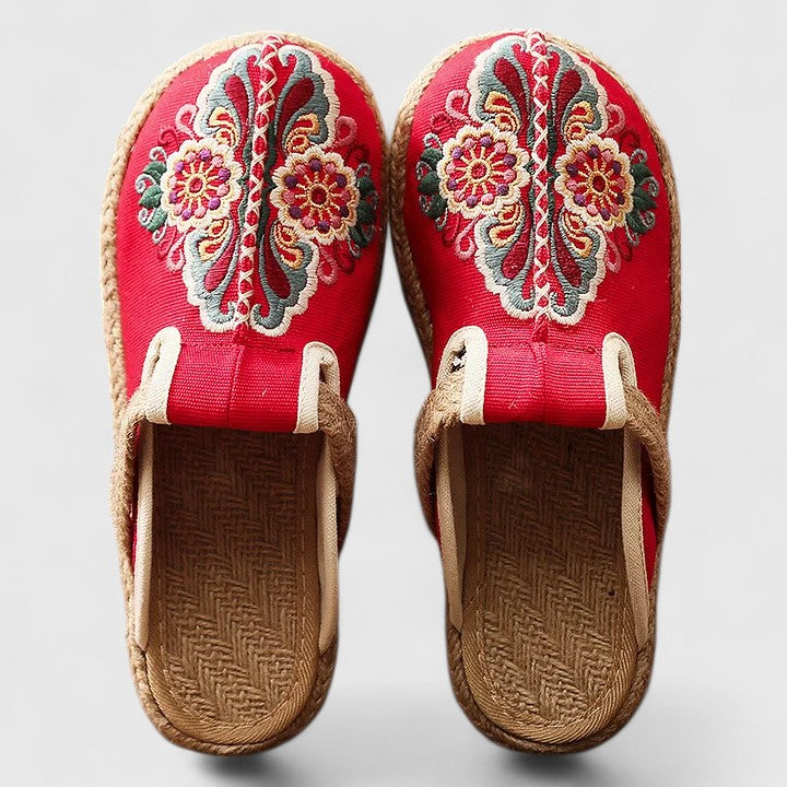 Patricia | Comfortable Handmade Floral Mules