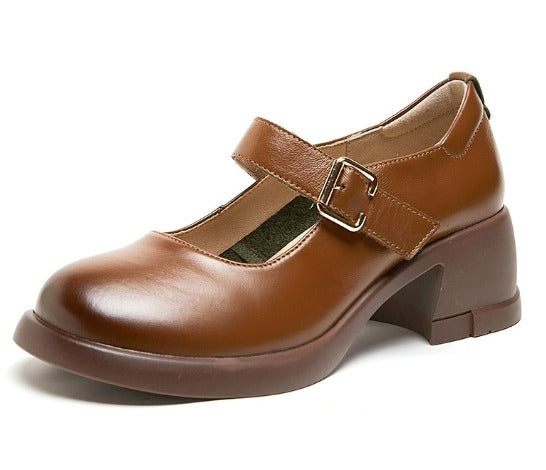 Agnes Leather Mary Jane Shoes by Annie
