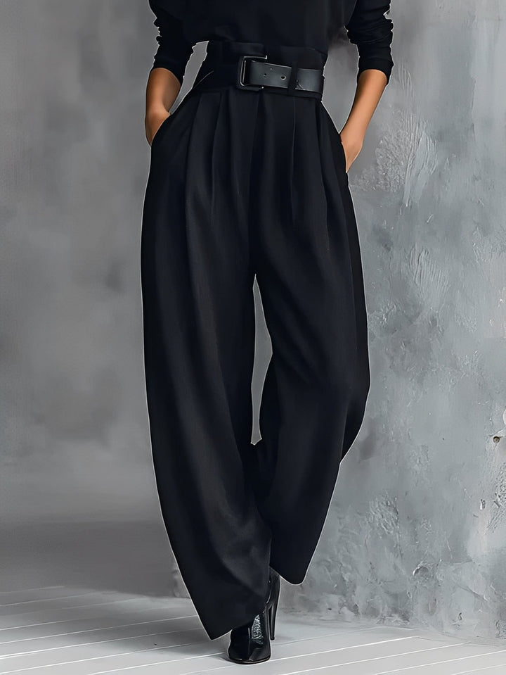 Perry | Turtleneck Top & Straight-Leg Pants Set