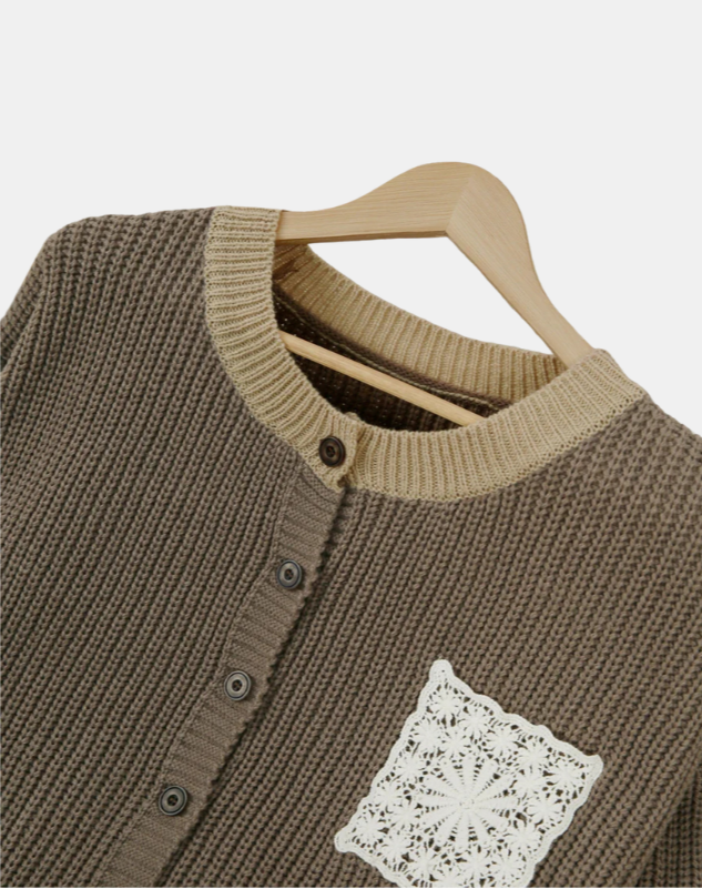 Elena | Knitted Pocket Cardigan