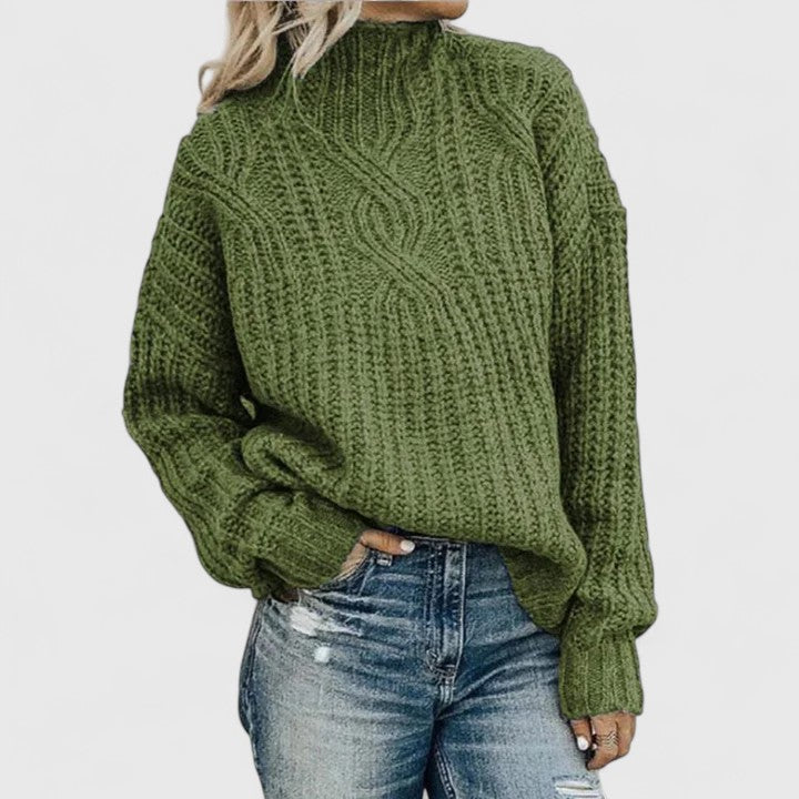 Mallory | Elevated Cable-Detail Silhouette Sweater